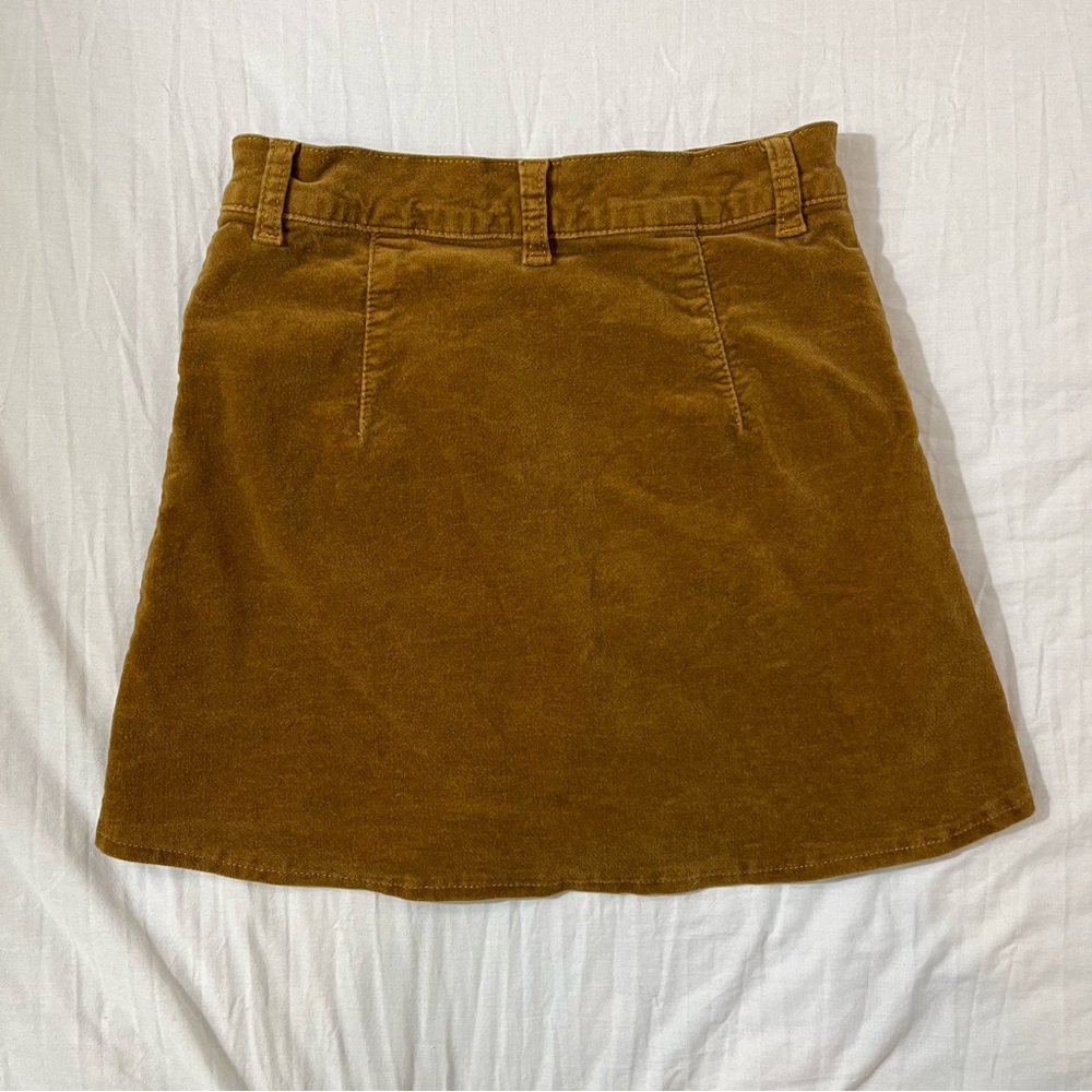 Brandy Melville Corduroy Brown Tan Skirt with front buttons, size small - Picture 5 of 5